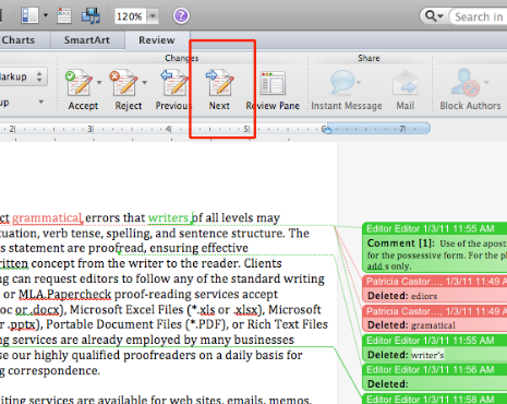 ms word 2011 for mac comment color by author